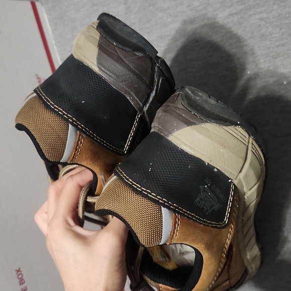 CATERPILLAR Men's Brown Leather Composite Toe Work Shoes Sneakers Low-Top Boots - Picture 12 of 17